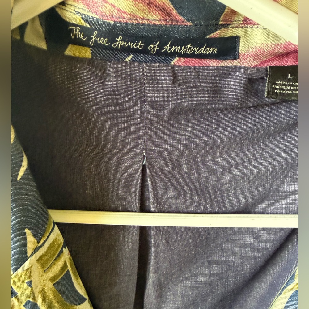 Scotch & Soda Men's Tropical Hawaiian Print Unstructured Blazer Size L - Picture 7 of 9
